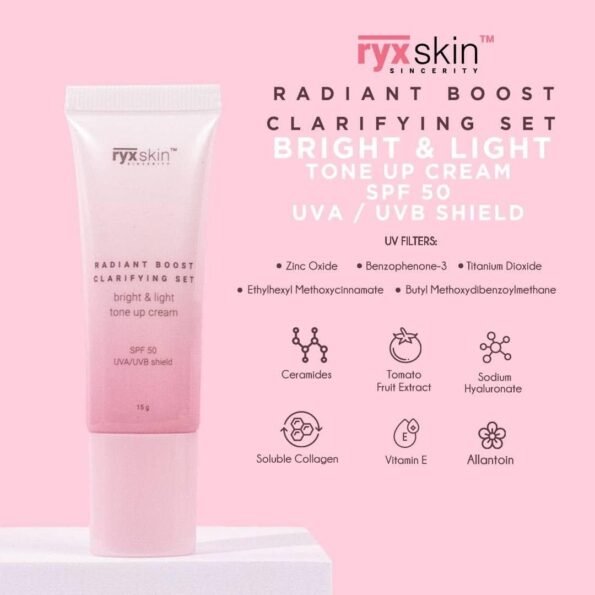 RyxSkin Radiant Boost Clarifying Set – Bright & Light Tone Up Cream SPF 50