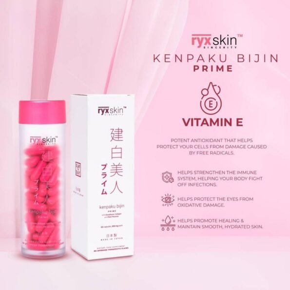 Ryxskin Sincerity Kenpaku Bijin Prime 62 caps 450mg each (10)