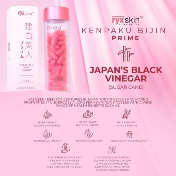 Ryxskin Sincerity Kenpaku Bijin Prime 62 caps 450mg each (7)